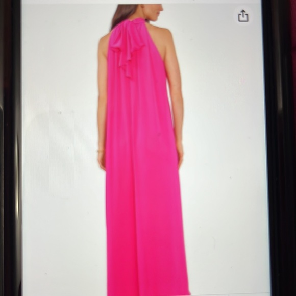 NEW Vince Camuto Women Halter Pleated Jumpsuit Large Pomegranate Pink NEW BNWT - Picture 2 of 10